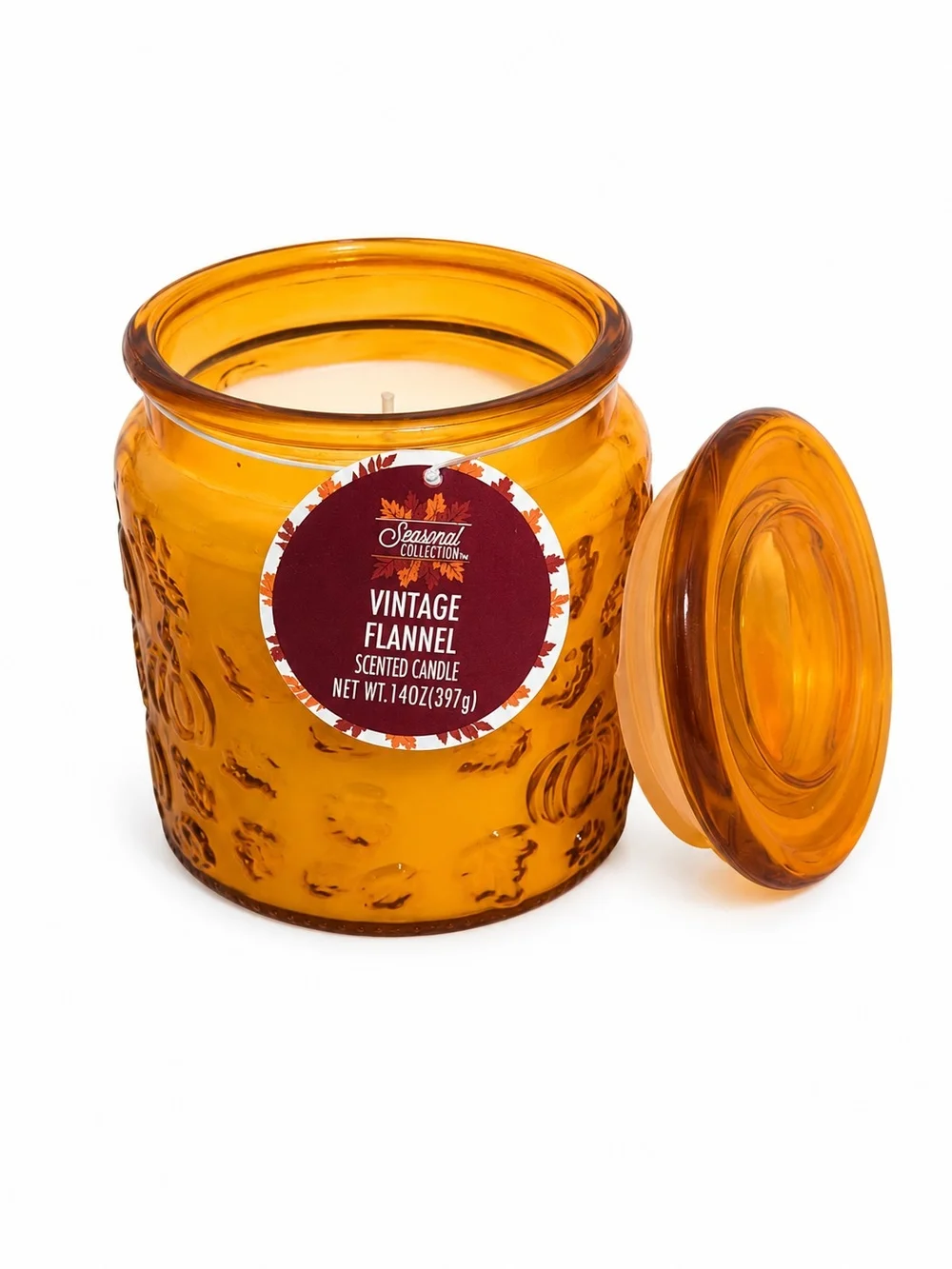Fall Style Vintage Flannel Scented Jar Candle 14oz